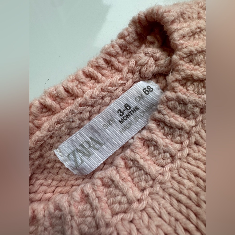 ZARA Baby Pink Knit Sweater  (Size 3–6 Months / 68 cm) - Picture 5 of 7